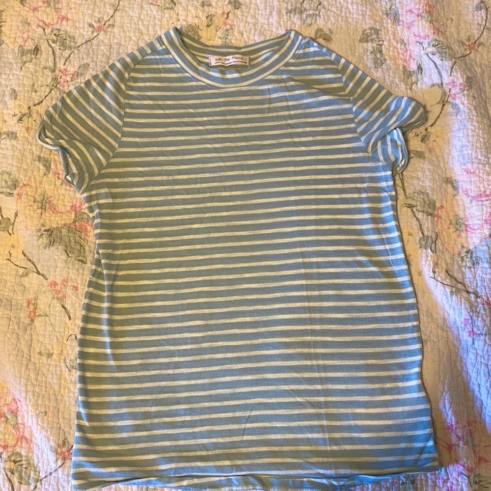 Blue and White Striped Tee